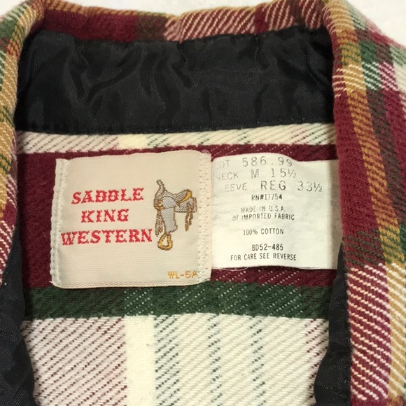 Vintage pre owned Saddle King Western   medium. Pearl snaps - Picture 6 of 7